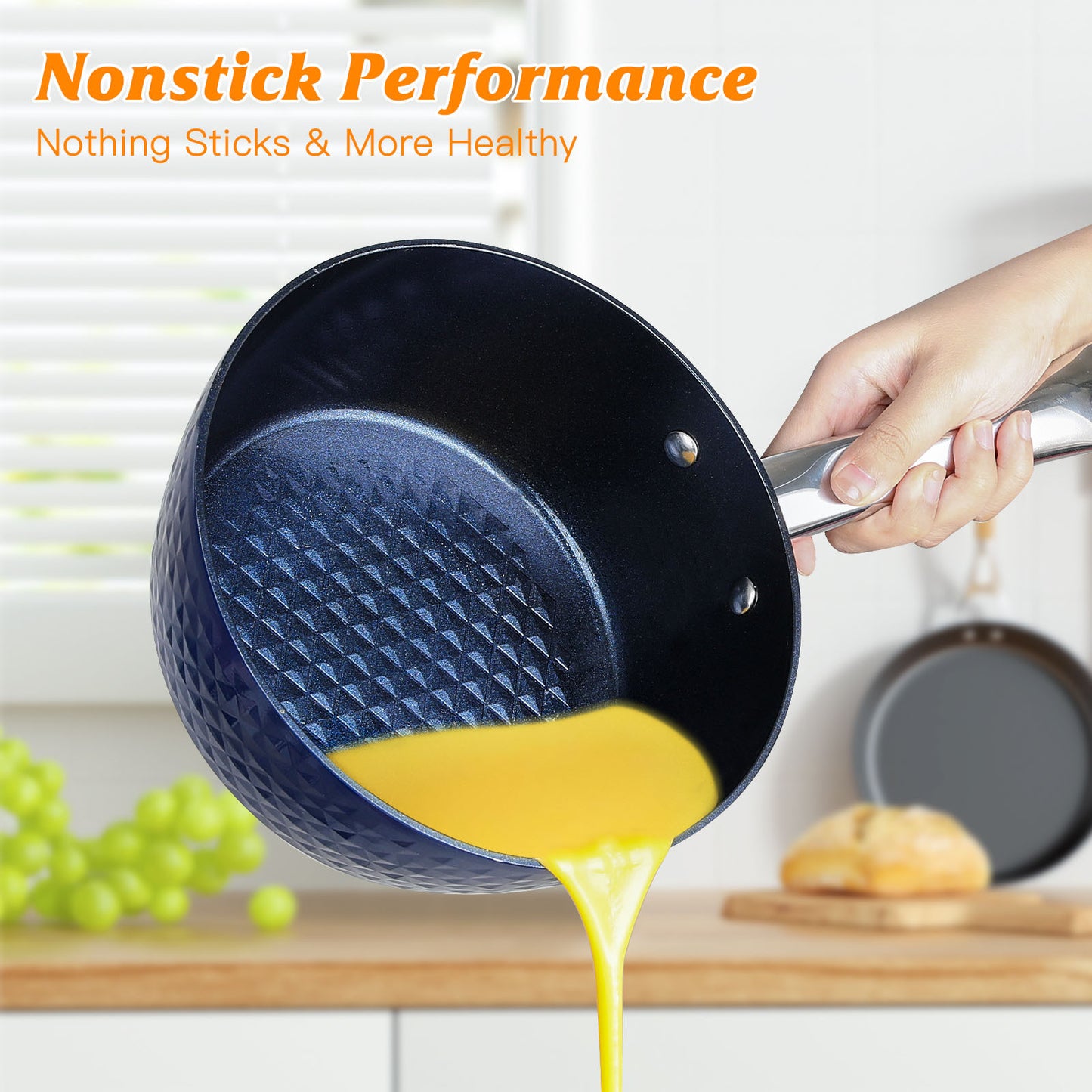 Non-Stick Saucepan with Stainless Steel Handle